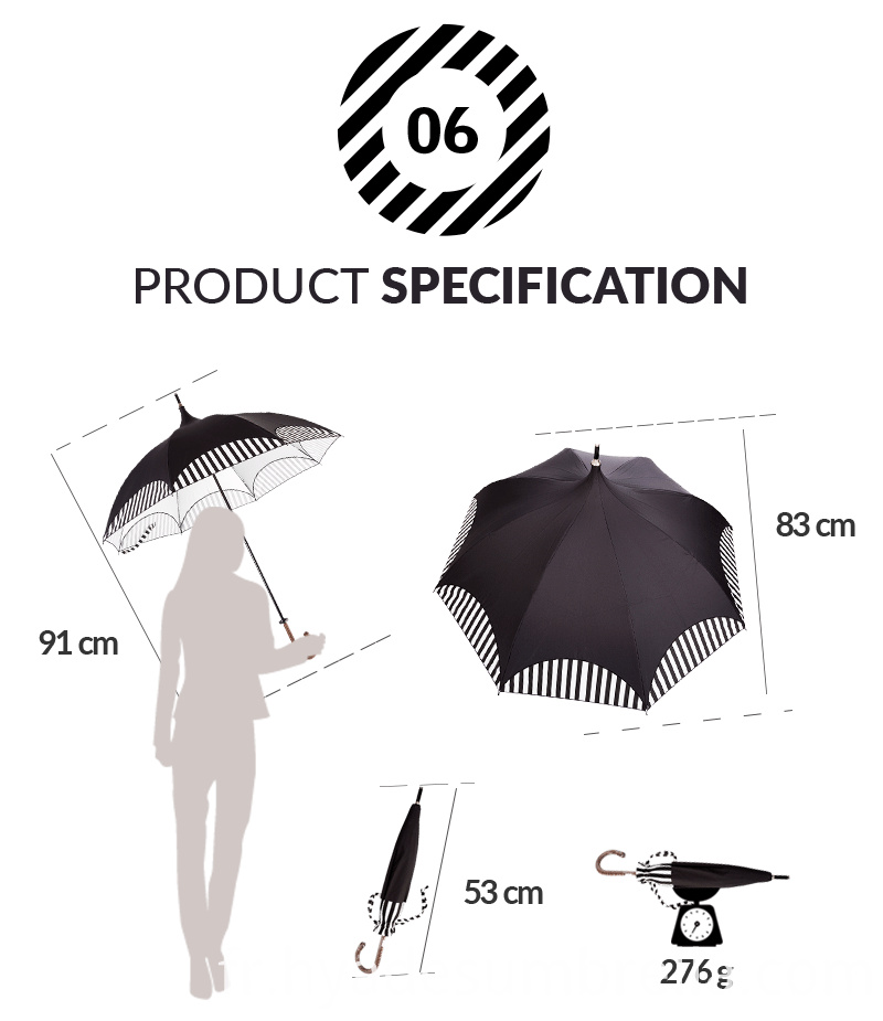 Parapluie pliant vintage de parapluie de parapluie de dames de Sun Spécifications Ladies Vintage Folding Sun Pagoda Umbrella Parasol Specification